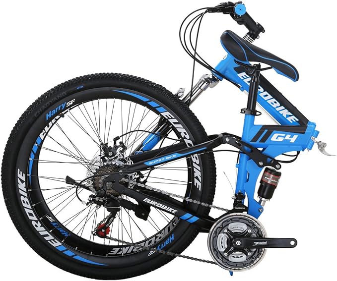 EUROBIKE Folding Bike, Folding Mountain Bike,Adult Bike,TSM G4/G7 Bicycle, 26/27.5Inch,Dual Disc Brake Bike | Bicycle, Dual Disc Brake Bike