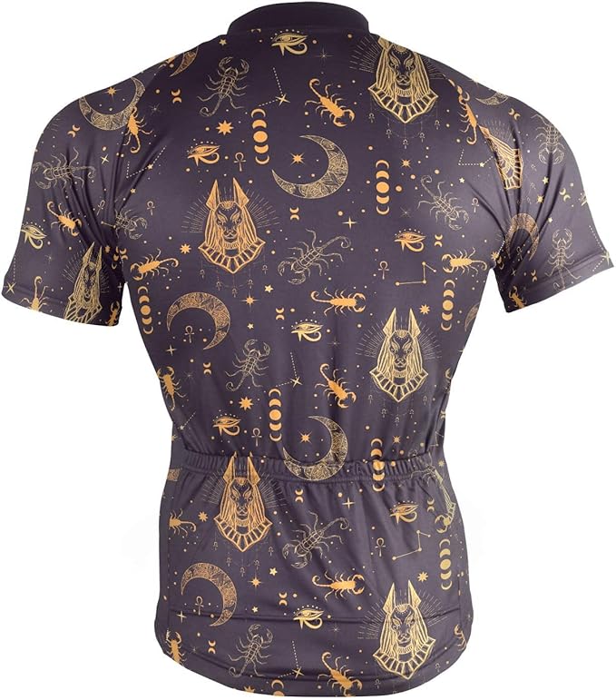 Men's Cycling Bike Jersey Short Sleeve Moisture Wicking, Breathable, Quick Dry Biking Shirt with 3 Rear Pockets
