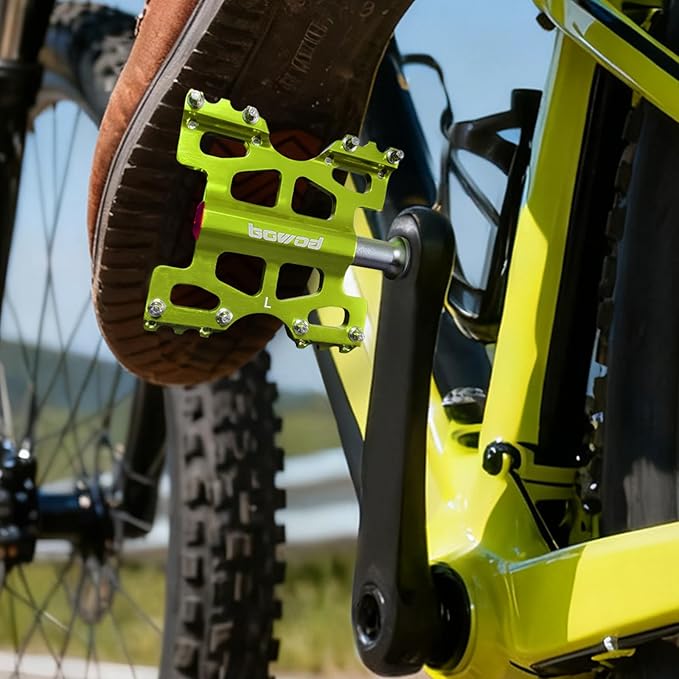 Bike Pedals 9/16" Lightweight Non-Slip Bicycle Platform Pedals - Fits Most Adult Bikes & Mountain Bikes &MTB, Road Bikes and Slip-Resistant Design