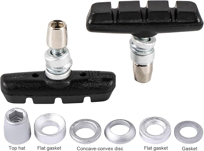 Chooee Bike V-Brake Pads, Bicycle Brake Pad Set, 2 Pairs Universal Brake Shoes