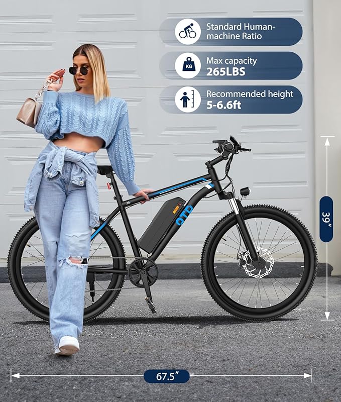 Electric Bike For Adults 1200W Peak Lightweight Mountain Ebikes,28MPH 26"x2.1" Fast Electric Bicycles,90 Miles PAS Long Range,48V 624Wh Removable Battery,7-Speed E-Bicycles with Mobile Phone Holder