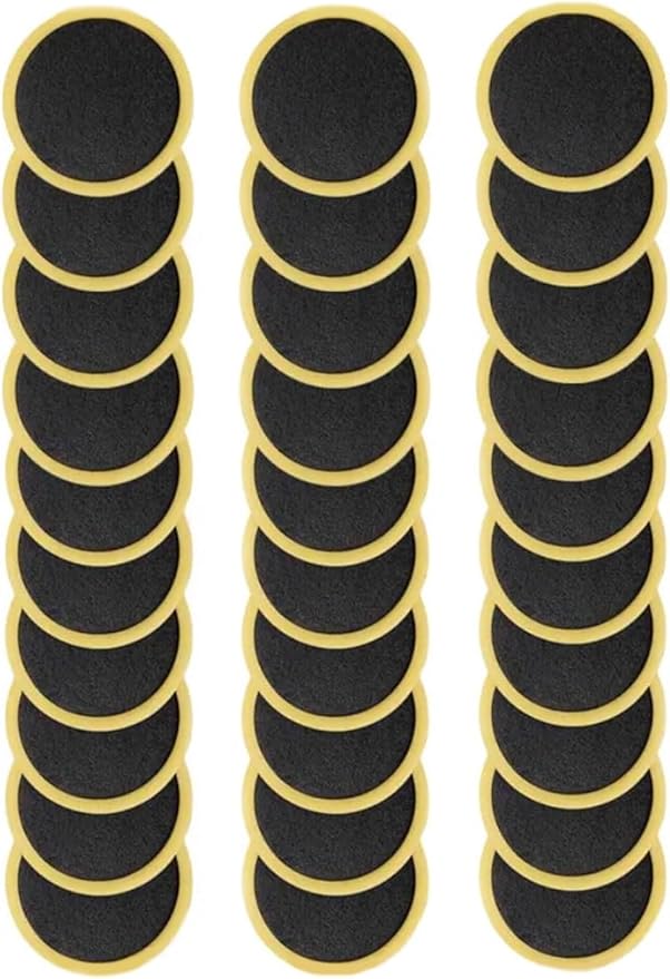 30 Pcs Bycicles Inner Tube Puncture Patches Glueless Tire Puncture Repair Patches for Motorcycle Road Mountain Bicycles Tire Puncture Patches Repair Simple Self Adhesive Bicycles Tire Repair Kits