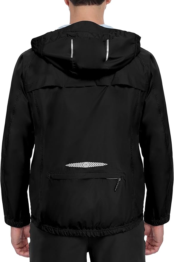 Little Donkey Andy Men's Waterproof Windbreaker Lightweight Packble Cycling Jacket for Biking, Running