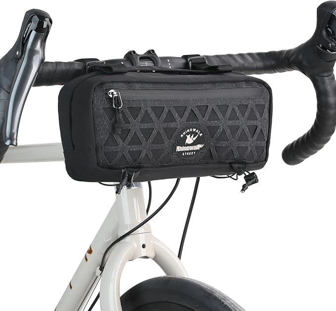 Bike Handlebar Bag 1.9L, Front Bicycle Storage Bag with Shoulder Strap, Quick Release Handlebar Pouch for Road Bike, MTB, Brompton Folding Bike, Commuting & Travel (Black)