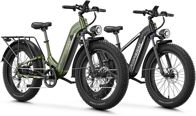 Aipas M1 Pro & M2 Pro Electric Bike Combo, 1800W Peak Motor Fat Tire EBikes for Adults, 36MPH Electric mountain Bike with 48V 17.5Ah Battery, 26" x 4.0" All-Terrain Tires, 7 Speed, 85 Miles Long Range