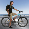 Foldable Mountain Bike Adjiustable Speed Full Suspension High-Carbon Steel Foldable Bicycle Double V-Brake Outroad Mountain Bicycle for Adults Men Women