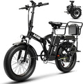 1000W Folding Electric Bike,48V 20AH Removable Battery E Bike,30+MPH,80 Miles Max Range Electric Bike for Adults,20" Fat Tire Foldable ebike,Adult Electric Bicycle for Commute Beach Snow
