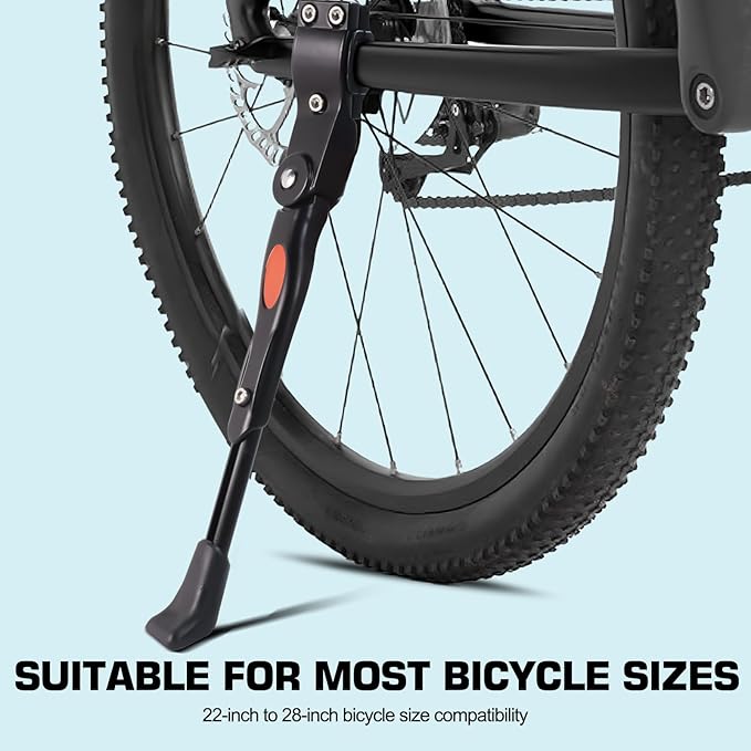Universal Bike Stand for Bike with Kickstand for Adult Bike and Kids Bike - Durable Bike Accessories for Easy Bike Repair Bike Kickstand Adjustable Rear Side Aluminum Alloy Bicycle Stand Fit