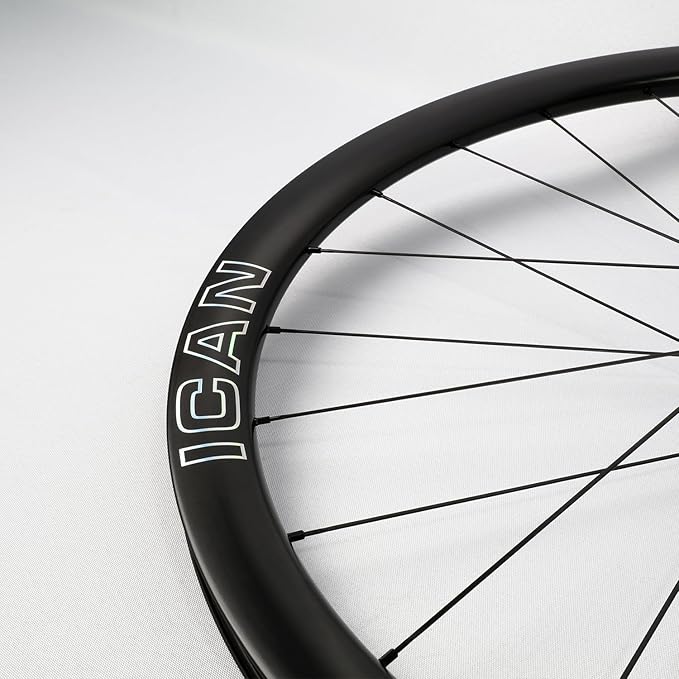 ICAN FL 38/52 Max Carbon Disc Road Bike Wheelset 700C with 36T Ratchet System Hub 21mm Inner Width Clincher Tubeless Compatible