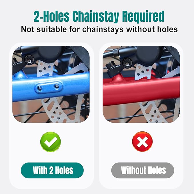 Bike Kickstand 18mm Hole Spacing Bicycle Kickstand for Mountain Bike, Rear Mount Bike Kick Stand Fit 24inch 27.5in Adult Bike, Mountain Bike Kickstand Suit for Road Bike/MTB/BMX