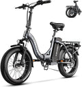 1000W Folding Electric Bike, 48V 20AH Large Removable Battery E Bike, 30+MPH, 80 Miles Max Range, 20" Fat Tire Electric Bike for Adults, Adult Electric Bicycles for Long