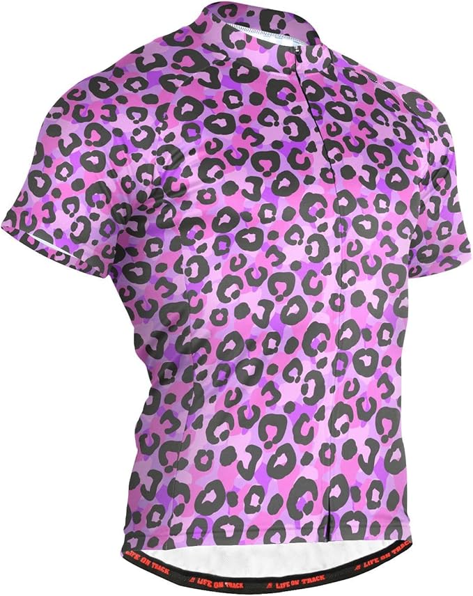 Men's Cycling Bike Jersey Short Sleeve Moisture Wicking, Breathable, Quick Dry Biking Shirt with 3 Rear Pockets