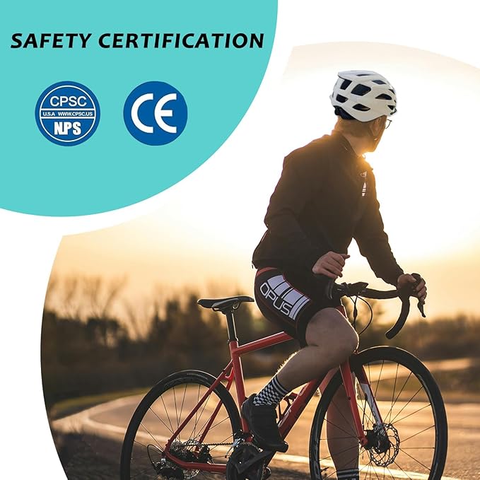 Bike Helmets for Adults, Mountain Bike Helmets for Men with Visor, Adjustable Fit Bicycle Helmet for Women, Road Recreational Cycling Helmet with Chin Strap