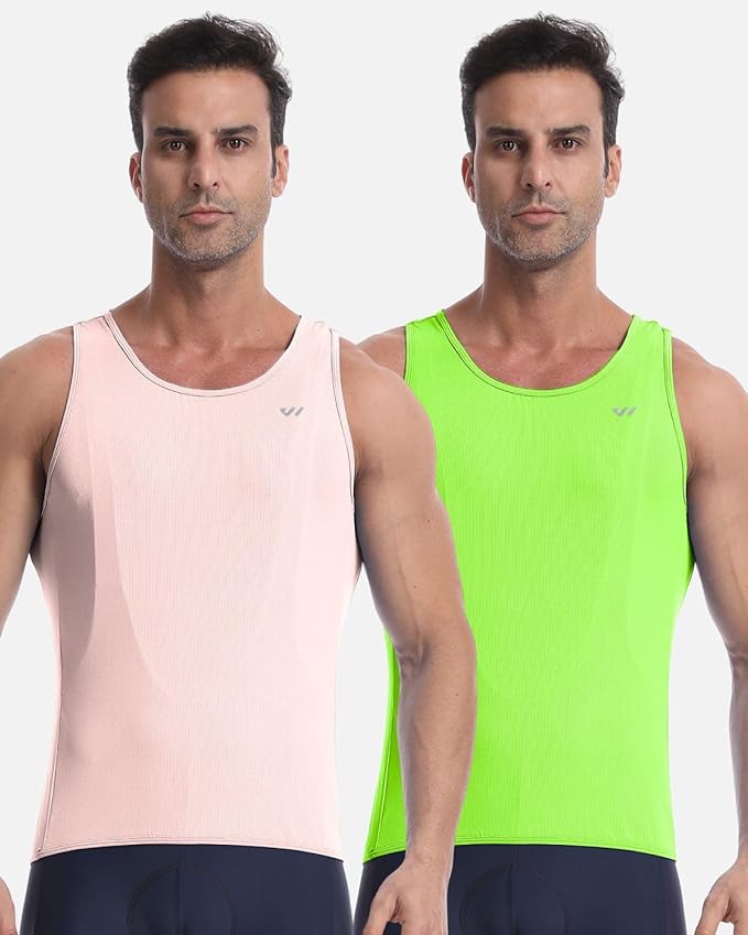 Lo.gas Sleeveless Cycling Jersey Men, Biking Base Layer Breathable and Lightweight with Back Pocket Sports Vest