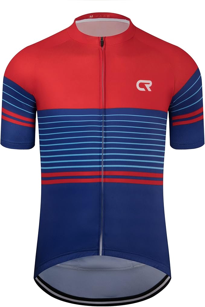 Coconut Ropamo CR Mens Cycling Jersey Short Sleeve Road Bike Shirt with 3+1 Zipper Pockets Breathable Quick Dry