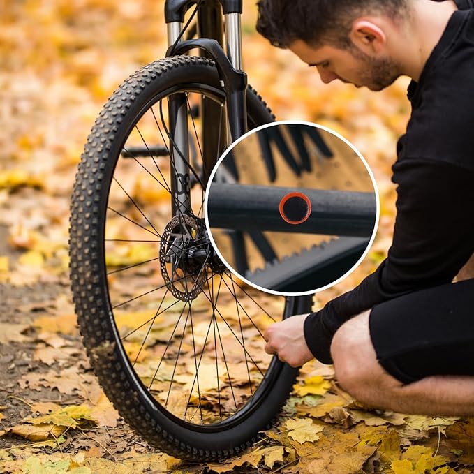 96 Pcs Ponches Frios para Bicicletas, Tire Patches for Bicycle Inner Tube Repair, 0.98 Inch Rubber Patch Kit, Emergency Road Cycling Tool