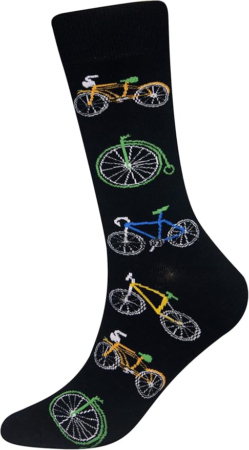 Cansok Men's 2/4 Packs Fun Crazy Novelty Dress Crew Socks