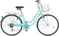 26" Beach Cruiser Bike, Commuter Bicycle, 7 Speed/Linear Pull Brakes/Widen Seat Men & Women Bike, Adult and Teens Bicycle for Urban Commuter
