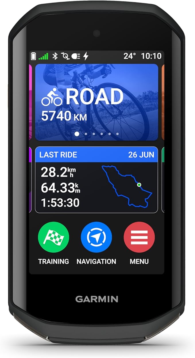 Garmin Edge 1050 Premium Cycling Computer Gift Box Bundle - Color Touchscreen, Built-in Speaker, Group Ride, Road Alerts with PlayBetter Silicone Case (Black), Screen Protectors, Wall Adapter & Case