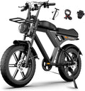 MOVCAN V30 Series Electric Bike for Adults, 3000W/1500W/1000W Motor, 20" Fat Tire Ebike, 37.5MPH/32MPH/28MPH, 120/70Miles, 48V 40Ah/31.2/15.6Ah Dual Battery Motorcycle Ebike for Commuting/Off-roading