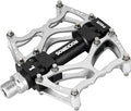 ROCKBROS Mountain Bike Pedals MTB Pedals CNC Non-Slip Lightweight Aluminum Alloy Bicycle Pedals Sealed Bearings Bicycle Platform Pedals 9/16" BMX Road Bike Pedal