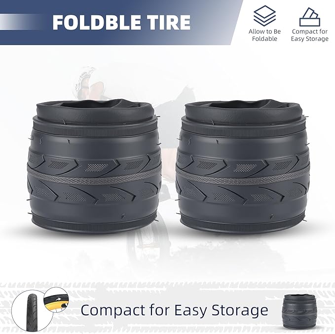 20 x 1 3/8(37-451) Kids BMX Bike Tires City Folding Bike Tires 20 inch Anti-Slip Foldable Replacement Tire Fits Most Kids Bikes,BMX Tires 20 inch,Black