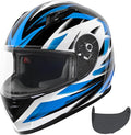 VCAN VX Lightweight Full Face Motorcycle Street Bike Helmet with Extra Tinted Visor, Coolmax Technology & OTG Ready, DOT Approved