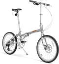 ROCKBROS VDS 20 Inch for Adults, 26lb Lightweight Foldable Bike for Women & Men, Shimano 8-Speed Adult Folding Bicycle with Disc Brakes, Portable Commuter City Bike