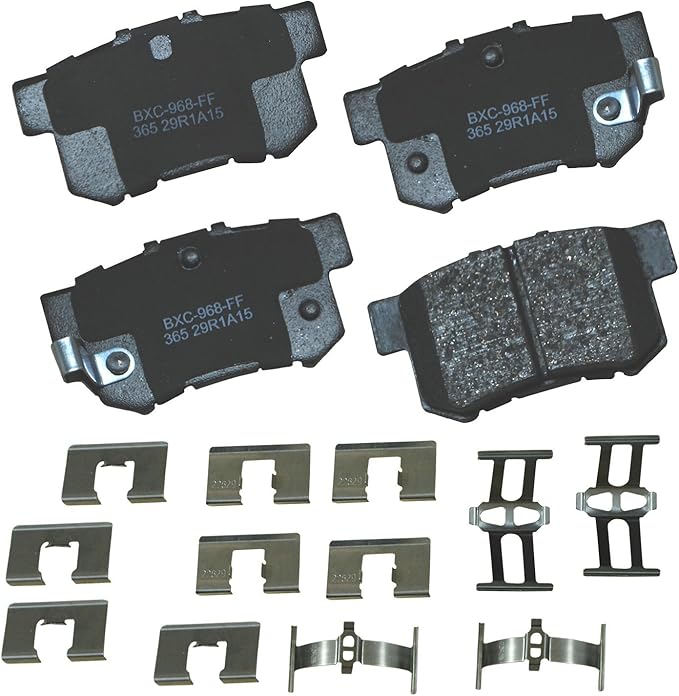Bendix Premium SBC365 Ceramic Rear Brake Pads for Select Models Acura CL,CSX,EL,ILX,Integra,Legend,RSX,TL,TSX,Vigor,Honda Accord,Civic,CR-Z,Prelude,S,MG ZR,Suzuki Kizashi,SX4,SX4 Crossover