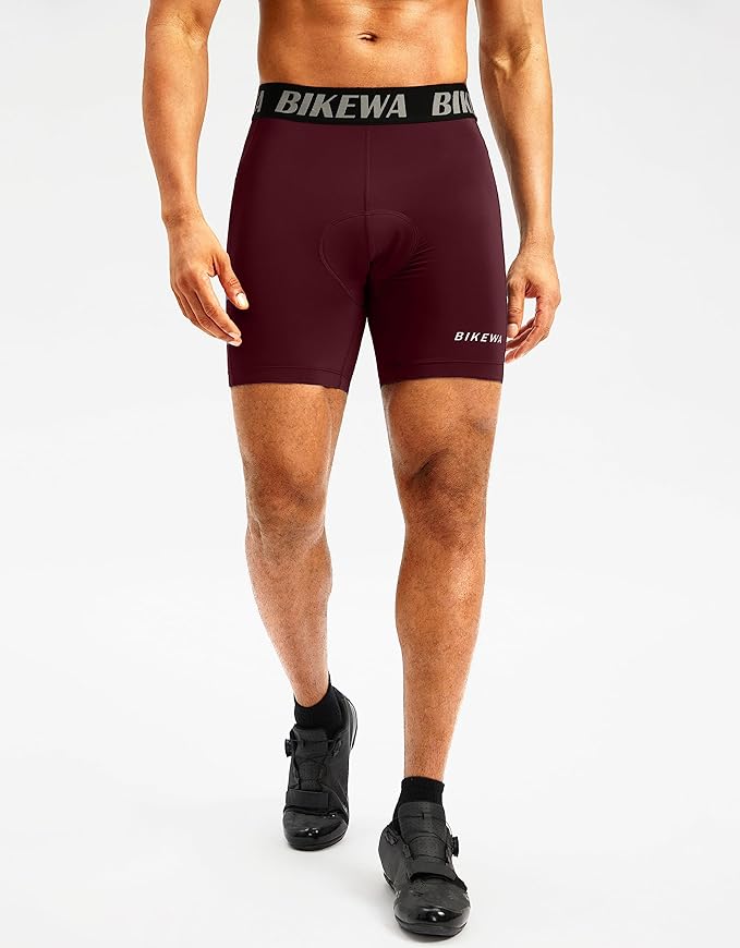 Men's 4D Padded Bike Shorts Cycling Underwear Biking Bicycle Padding Shorts for Men Side Pockets