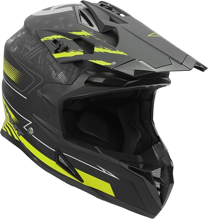 TCT-MOTORPARTS DOT Adult Helmet Dirt Bike ATV UTV Off Road Race Full Face Motorcycle Motocross ATV MTB Helmet for Men Women X-Large