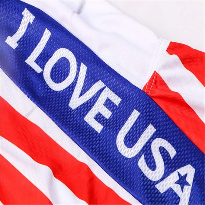 JPOJPO USA Cycling Jersey Men Road Bike Shirt Summer Biking Tops Short Sleeve Bicycle Clothes Cycle Wear Breathable