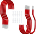 10-Pack Red Garage Bike Rack Heavy Duty Hooks for Wall Mount and Screw in Ceiling Hook for Hanging Bicycle Storage
