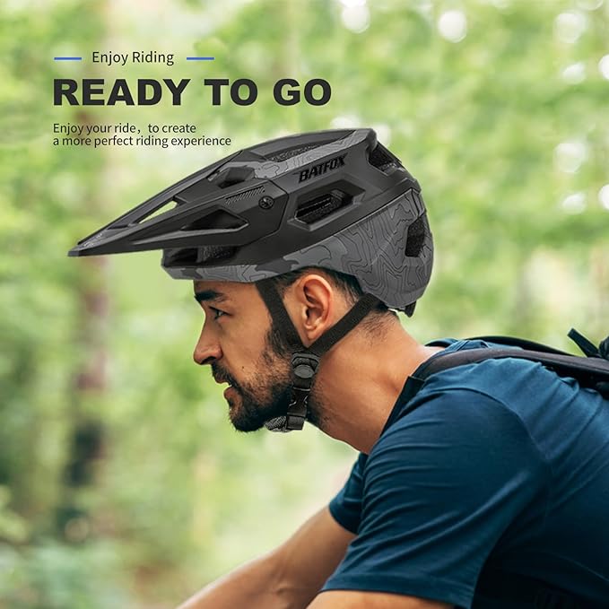 BATFOX Bike Helmet,Mountain Bike Helmet Helmets for Men Women Adults Youth