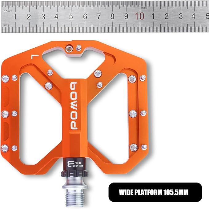 Bike Pedals 9/16" Lightweight Non-Slip Bicycle Platform Pedals - Fits Most Adult Bikes & Mountain Bikes &MTB, Road Bikes and Slip-Resistant Design
