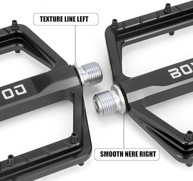 Bike Pedals 9/16" Lightweight Non-Slip Bicycle Platform Pedals - Fits Most Adult Bikes & Mountain Bikes &MTB, Road Bikes and Slip-Resistant Design