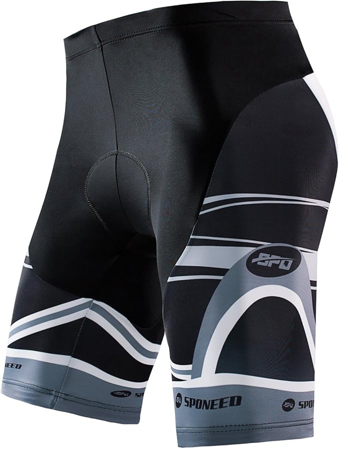 sponeed Men's Cycle Shorts Biking Pants Gel Padding Bicycle Ride Bottoms for Road Bikie