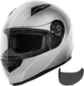 VCAN VX Lightweight Full Face Motorcycle Street Bike Helmet with Extra Tinted Visor, Coolmax Technology & OTG Ready, DOT Approved