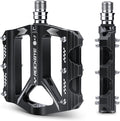 Bike Pedals- 9/16" Lightweight Mountain Bike Pedals with 3 Sealed Bearings Non-Slip Wide Platform,Easy Installation Bicycle Pedals for Road Mountain BMX MTB Bike