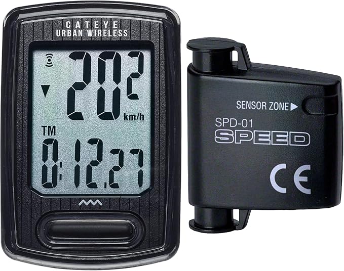 CATEYE Urban Wireless Bike Computer – Analog Speedometer & Odometer with Calorie Tracking, FlexTight™ Mount, Auto Start/Stop, Programmable Odometer & Easy Setup for All Bikes