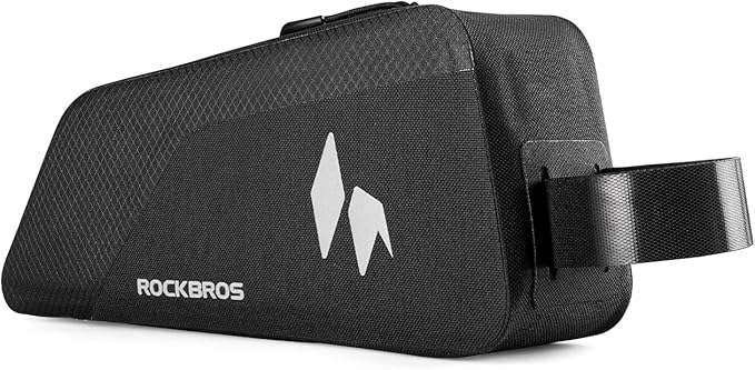 ROCKBROS Top Tube Bike Frame Bag Waterproof Stable & Complete Set 1L Bicycle Storage Front Bag E-Bike Accessories for Women Men Cycling Fits for Outdoor Long Journey MBT Mountain Road Bike Gear Black