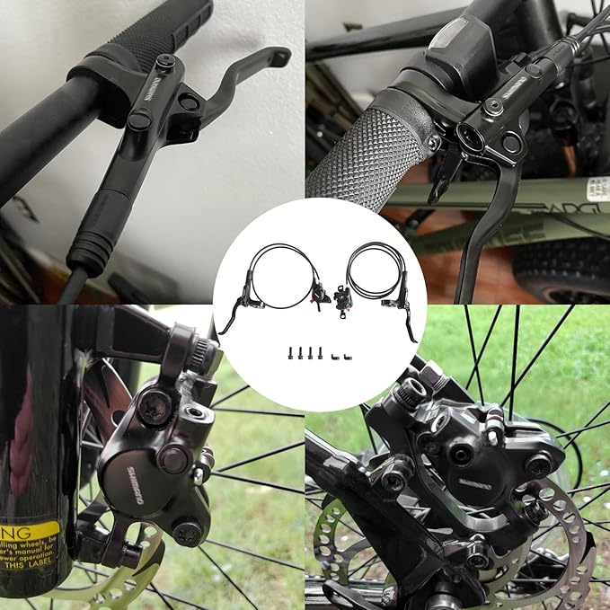 MT200 MTB Hydraulic Disc Brakes Set Left Front 800mm Right Rear 1550mm Mountain Bike Hydraulic Brake Mountain Bike Bicycle Disc Brake 2 Piston