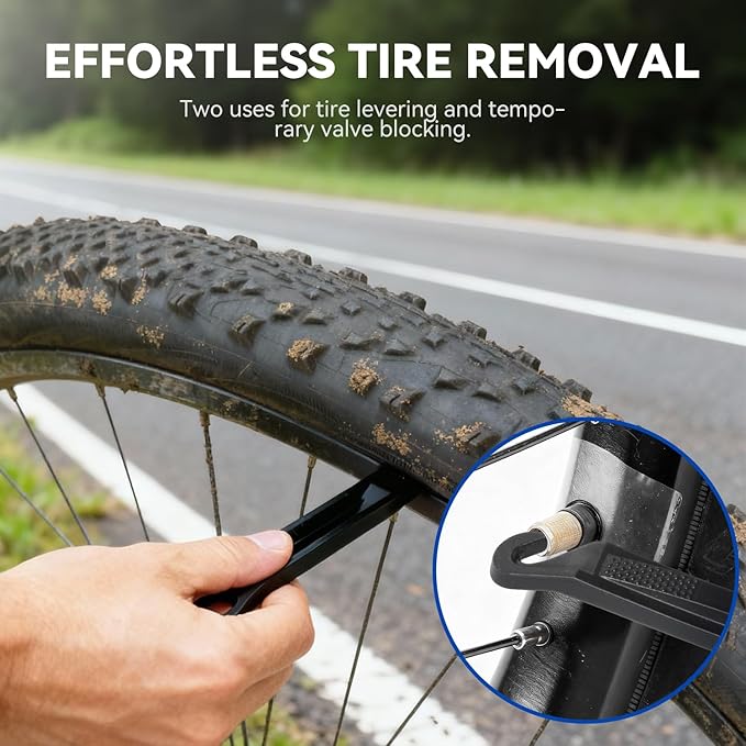 AUTOWN Bike Tire Repair Kit, 48PCS Bicycle Tire Patch Kit with Pump, Inner Tube Patch Kit with Patches, Tire Levers, Rubber Repair Sealants & Waterproof Bag for Bikes, Motorcycles & Inflatable Tubes