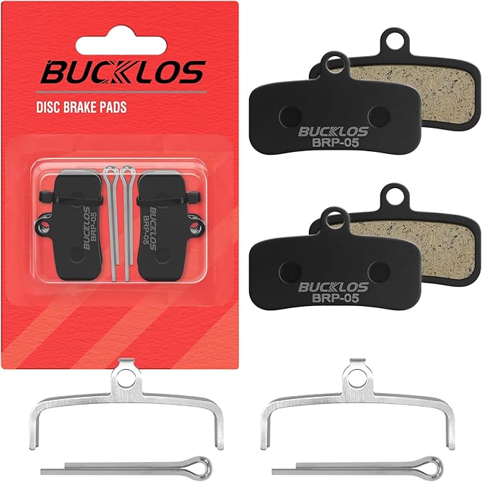 BUCKLOS Bike Disc Brake Pads - Bicycle Disk 4 Piston Pads for Shimano D02S D03S Saint Deore XT XTR SLX Zee/Tektro/TRP for Mountain Bike/Road Bike/Ebike/MTB