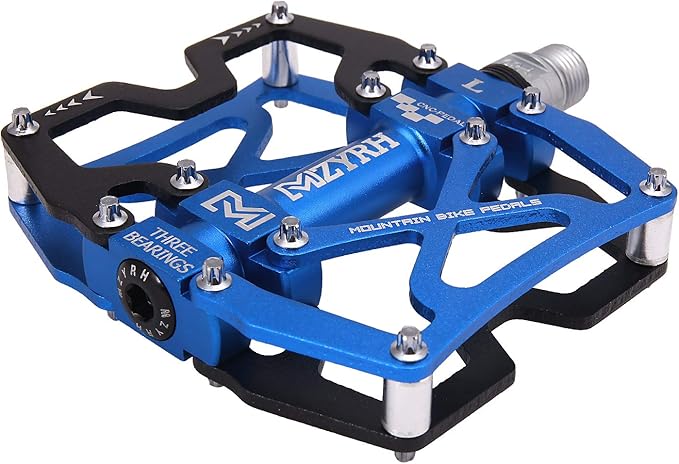 MZYRH Mountain Bike Pedals, Ultra Strong Colorful CNC Machined 9/16" Cycling Sealed 3 Bearing Pedals