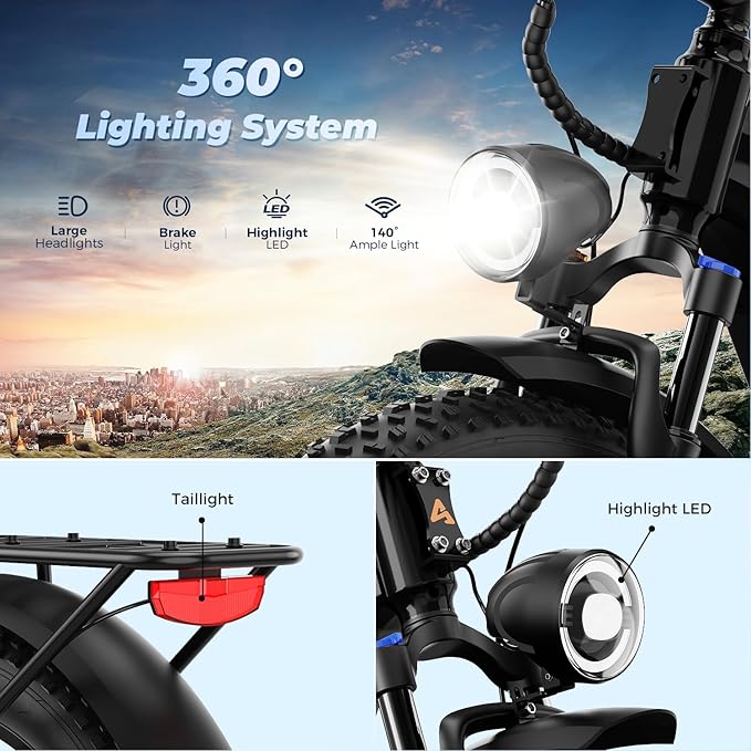 Aipas M1 Pro & M2 Pro Electric Bike Combo, 1800W Peak Motor Fat Tire EBikes for Adults, 36MPH Electric mountain Bike with 48V 17.5Ah Battery, 26" x 4.0" All-Terrain Tires, 7 Speed, 85 Miles Long Range