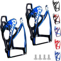 Bike Water Bottle Cage, Universal Bike Water Drink Holder Durable Ultralight Plastic Water Bottle Holder for Bicycle, Cycling Bottle Cage for MTB, Road Bike, Mountain Bike, 2 Pack - Black Blue