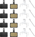 4 Sets Bike Brake Pads, Universal Bicycle Brake Pads - Semi-Metallic Low-Noise Disc Brake Pads for MTB/Road Bikes, Ebike Brake Pads Compatible for Shimano MT200 MT400 MT500 M315 M355 M375 M395 M446