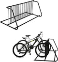 Double Side 12 Bike Floor Rack 71 Inch Length Freestanding Bicycle Parking Stand In Ground Grid Design for Garages Streets Yards and Bike Events Heavy Duty Storage 71" x 38" x 29.3"