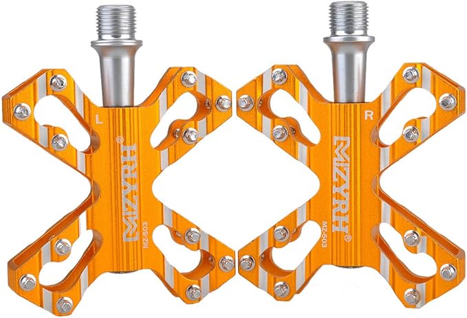 ThinkTop 3 Bearing Ultralight MTB BMX Road Mountain Bike Pedals Platform Flat Aluminum Sealed Ever Lubricate Bearing Axle 9/16 Inch